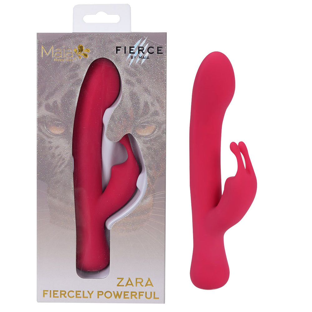 Maia ZARA - Red - Red 17.1 cm USB Rechargeable Rabbit Vibrator Maia Toys